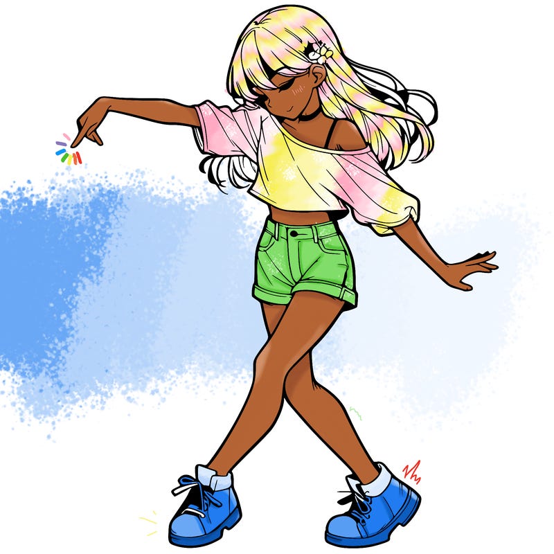 realistic girl danceing