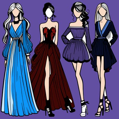 fashion models dresses