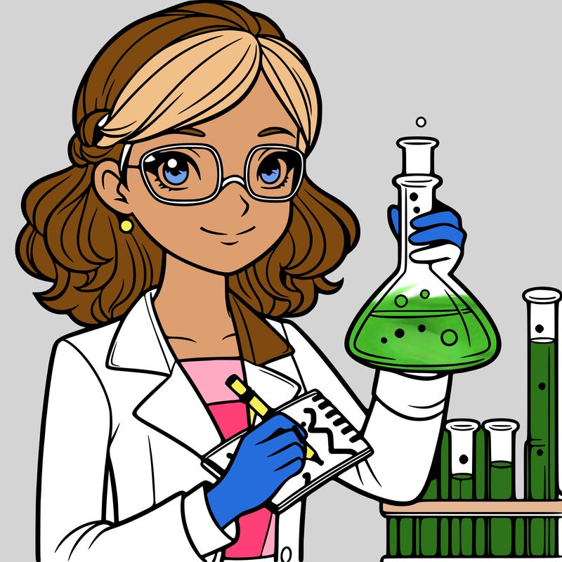 a female scientist