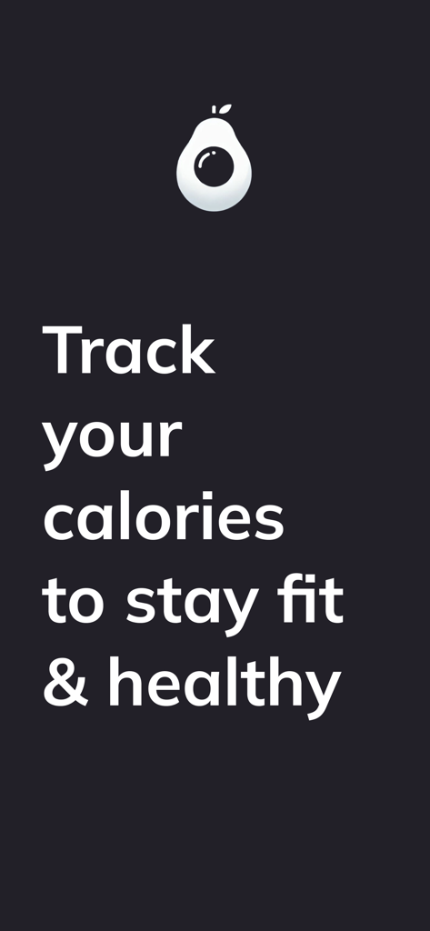 Fit AI: AI Food Tracker - Fit AI app screen with avocado icon and text that says Track your calories to stay fit and healthy