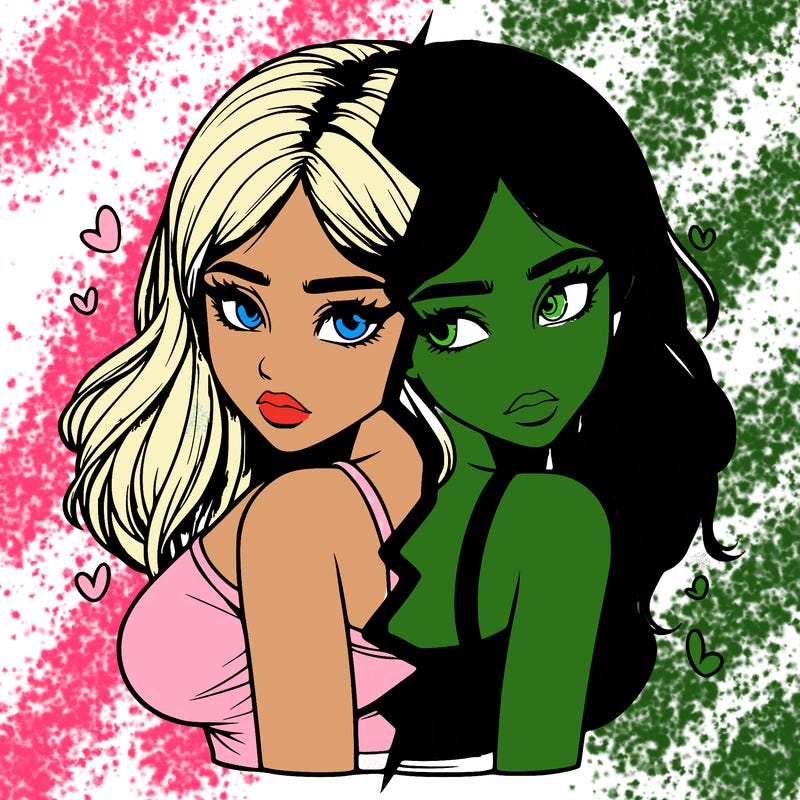 realistic girl split