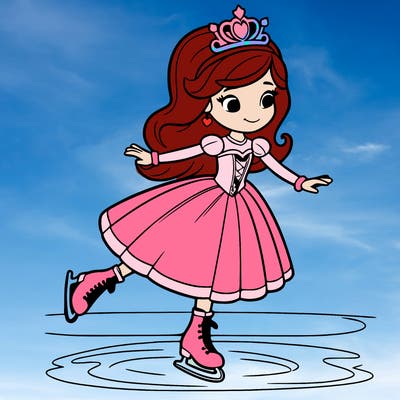 princess skating on ice