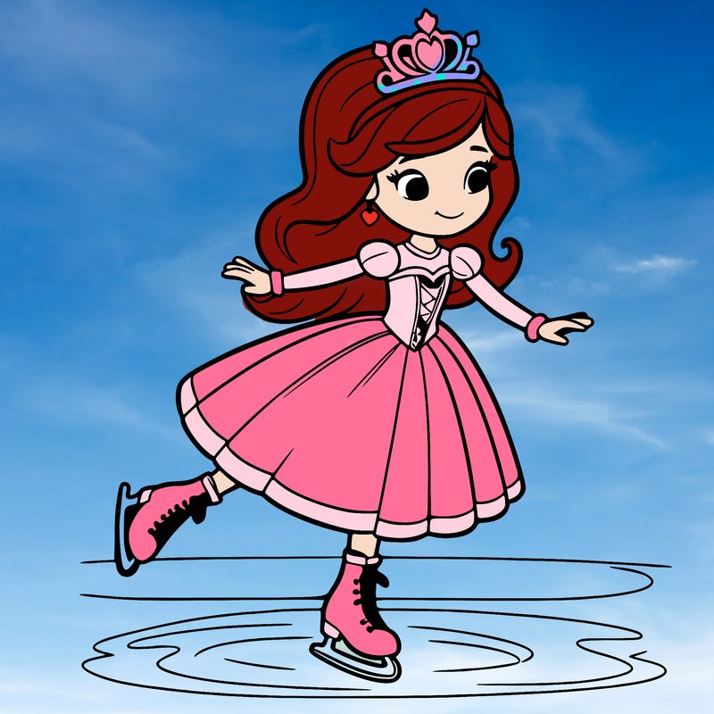 princess skating on ice