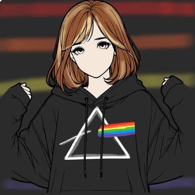 a realistic girl in a hoodie