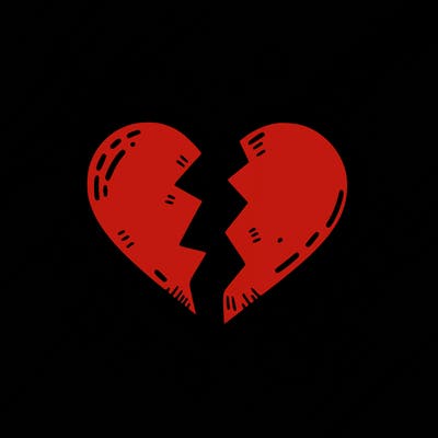 broken and sad heart
