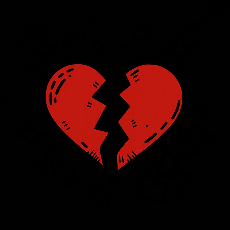 broken and sad heart