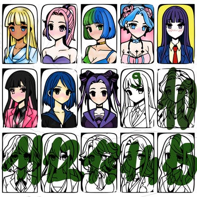 girls that look diffrent anime