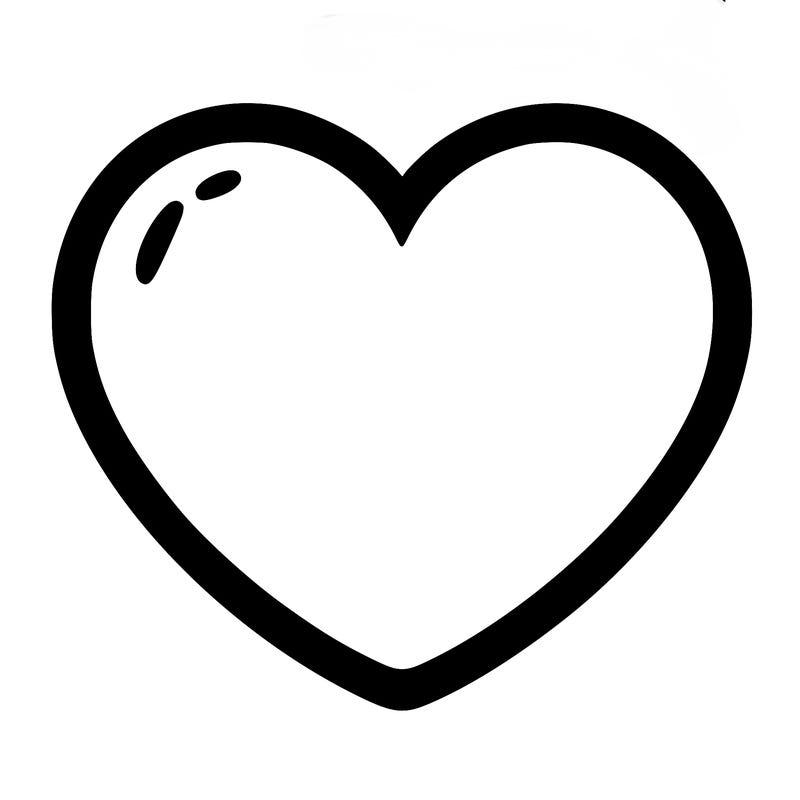 a blank heart