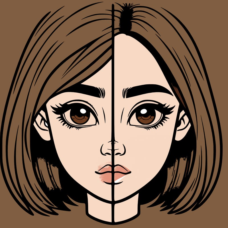 realistic girl split