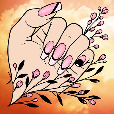 nails with french tip