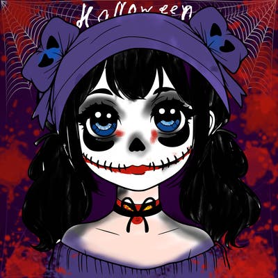 realistic girl halloween