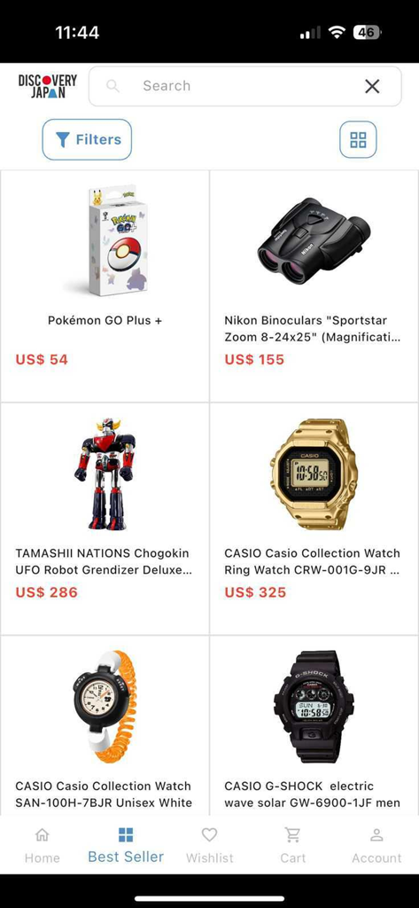Discovery Japan Mall - Best selling Japanese products like toys and watches on the Discovery Japan Mall mobile app.
