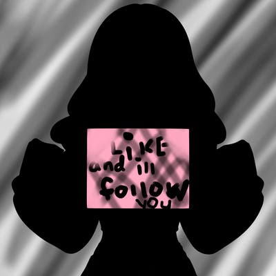 girl holding a blank sign in a long sleeve crop top