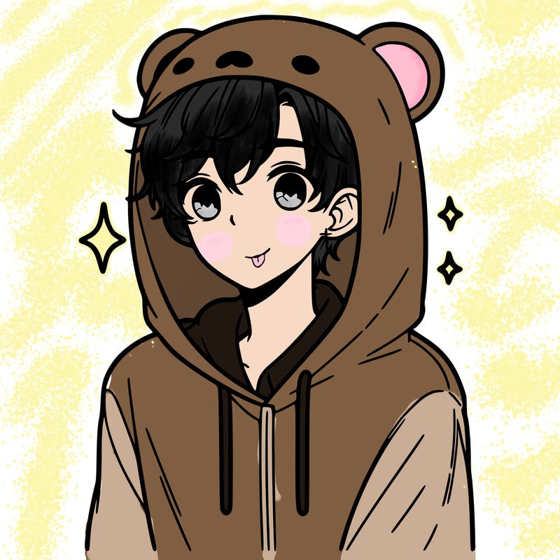 a 17 year old boy in a cute animal hoodie