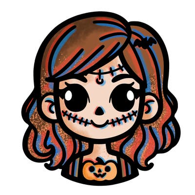 halloween face girl