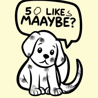 a puppy that says 5 like maybe