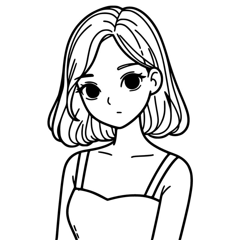 cute realistic woman