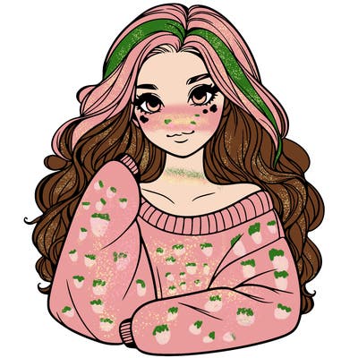 a beautiful girl in a big sweatshirt