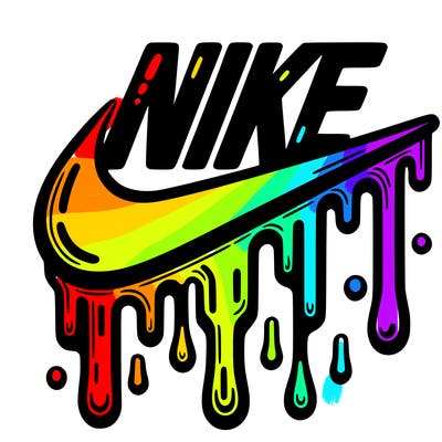 dripping nike logo