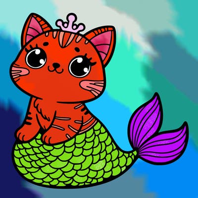 mermaid cat