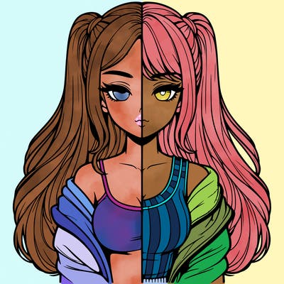 realistic girl split