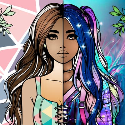 realistic girl split