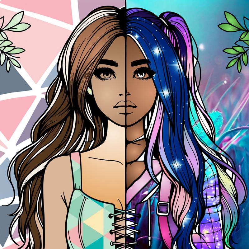 realistic girl split