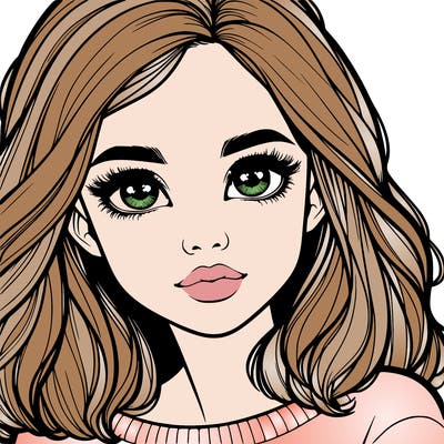 realistic girl whith cute eyes