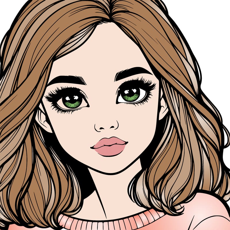 realistic girl whith cute eyes