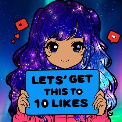 girl holding up sign that says let’s get this to 10 likes realistic