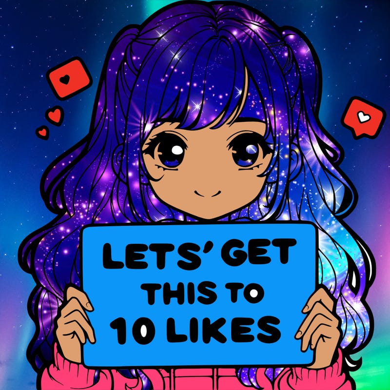 girl holding up sign that says let’s get this to 10 likes realistic