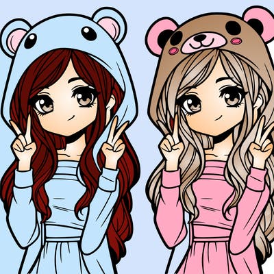 teen girl in animal costume