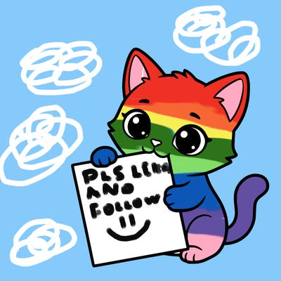 a small cat with a blank sheet of paper in its hand. the cat is sooooooo cute!