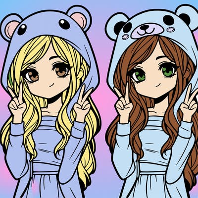 teen girl in animal costume