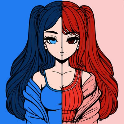realistic girl split