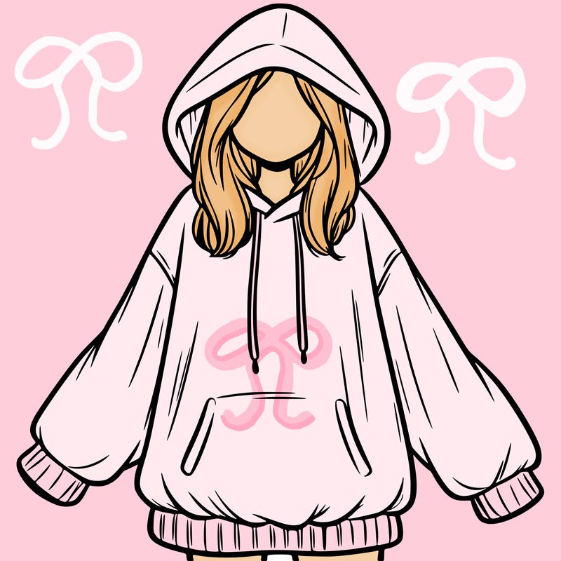 girl in oversized hoodie