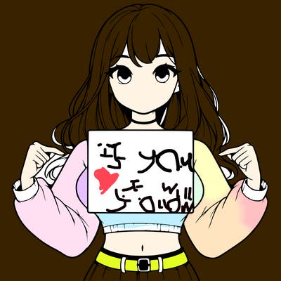 girl holding a blank sign in a long sleeve crop top