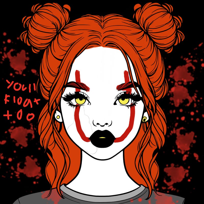 realistic girl with two buns in hair and lips