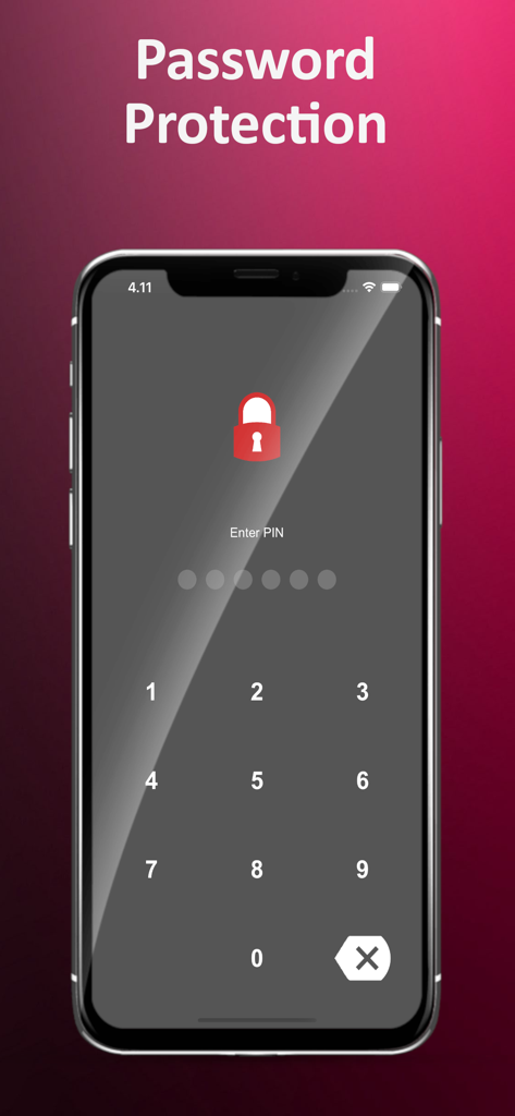 Anti-Porn - Adult Porn Blocker - iPhone screen showing a PIN code entry for password protection in the Anti-Porn app
