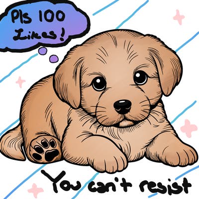 a cute realistic puppy