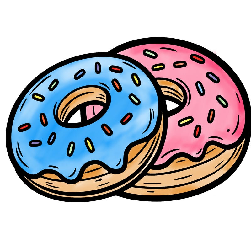 a piece of food doughnuts