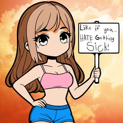 girl in a cute crop top holding a blank sign