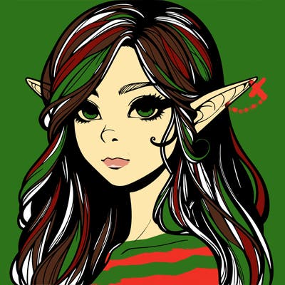 elf girl realistic dark fantasy