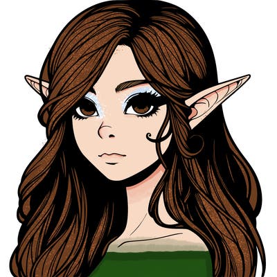 elf girl realistic dark fantasy