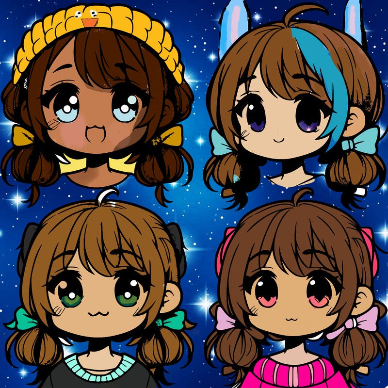 manga character girl kid