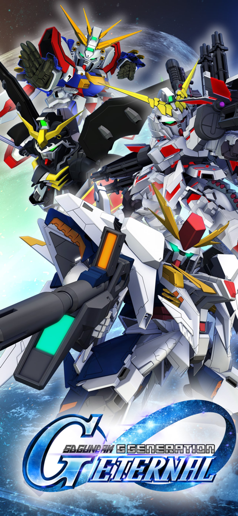 Immagine principale di SD Gundam G Generation Eternal che mostra diverse unità mech in un'ambientazione cosmica