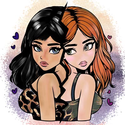 realistic girl split