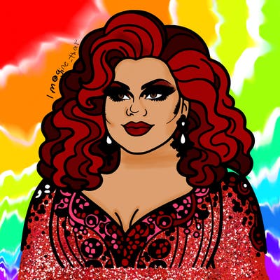 realistic plus size drag queen