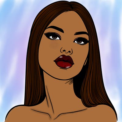 realistic woman with full lips