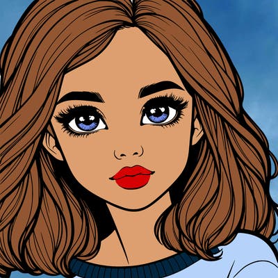 realistic girl whith cute eyes